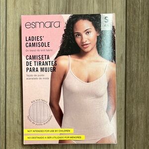 Women's Rib Knit Camisole - Pink